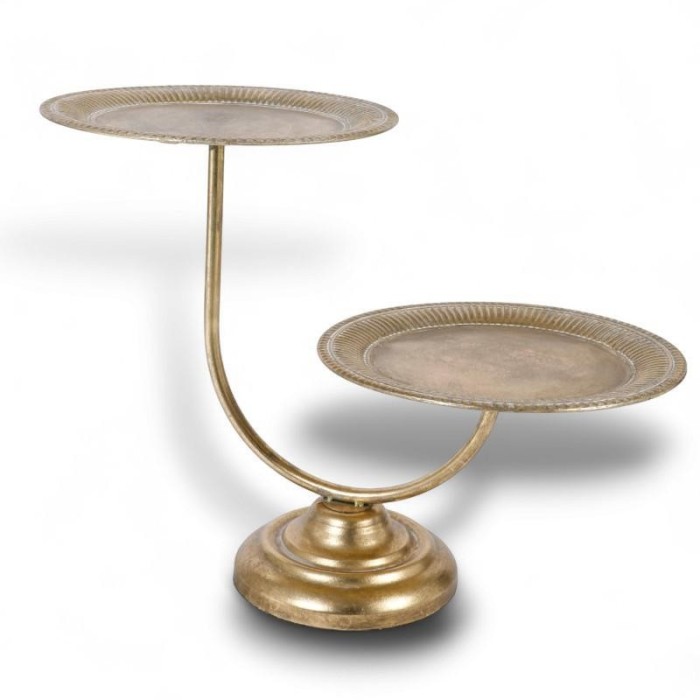 ETAGERE METALLO X 2 GOLD 65,5X46,5X35